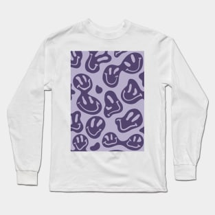 Melted purple emojis Long Sleeve T-Shirt